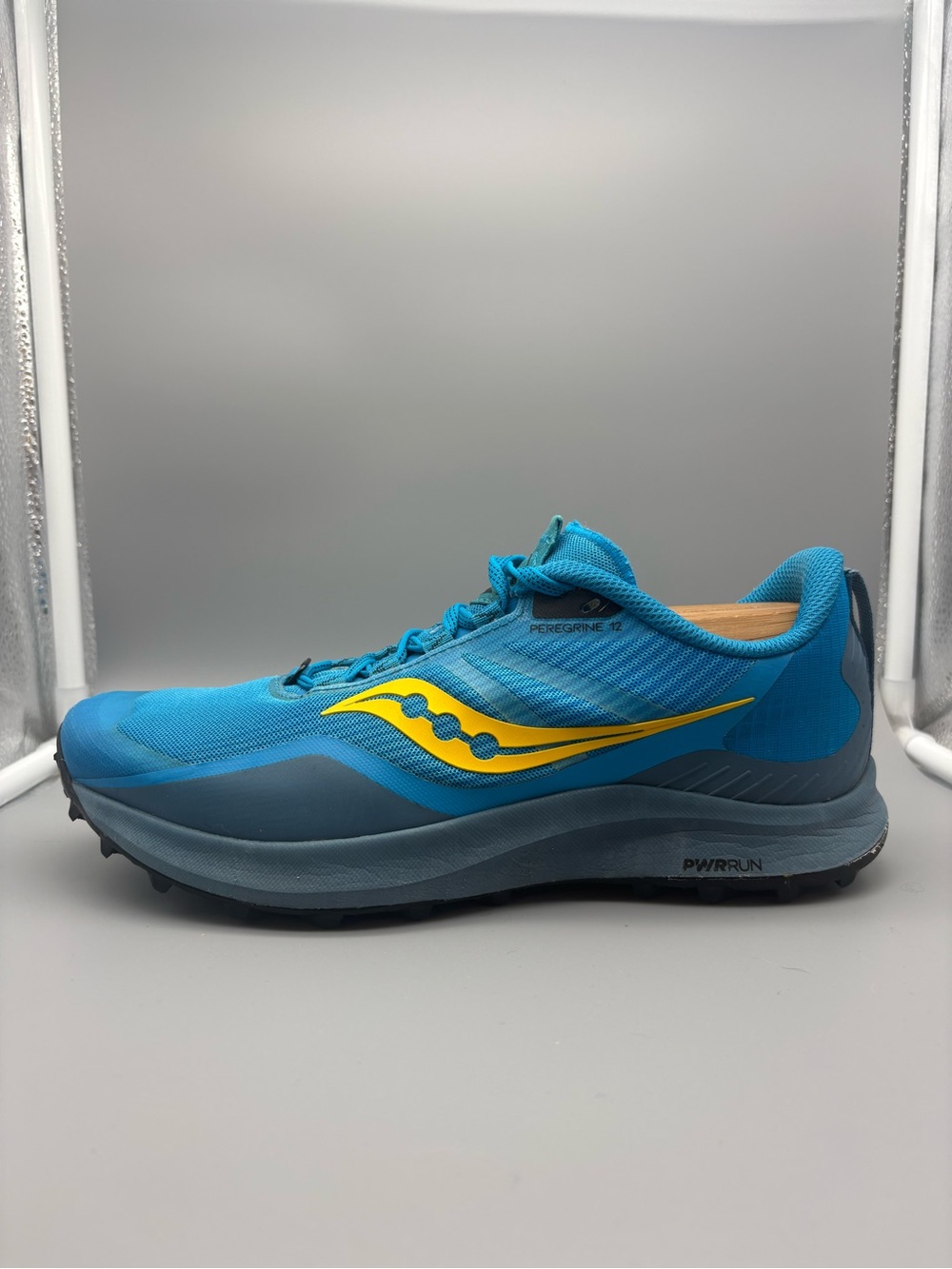 Saucony | Peregrine 12 Trail Running Shoes - Ocean Black ; Mens 8
